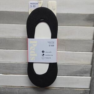 Women's 4pk Sport Liner Socks - Black | Peds | 5-10